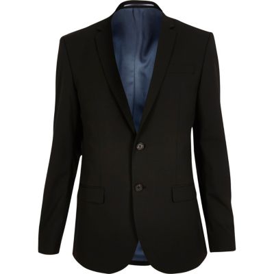Black slim fit suit jacket
